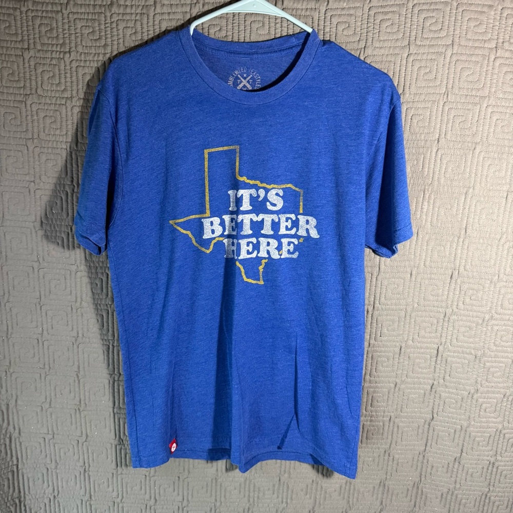 Tumbleweed Texstyles T-Shirt Men’s Size Medium Blue Texas It’s Better Here Short